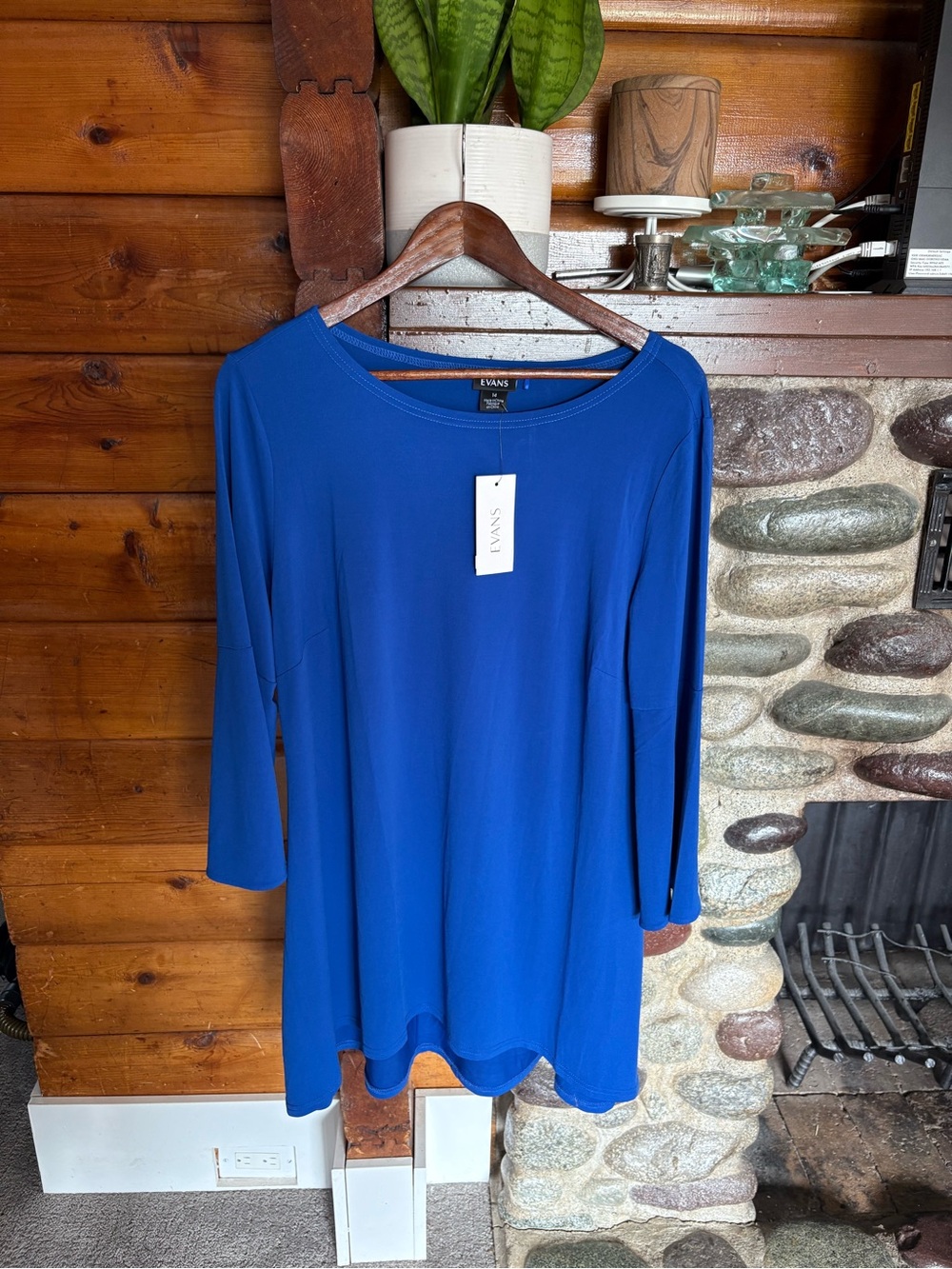 Evans Cobalt Blue Bell Tulip Sleeve Tunic Top Wedding Guest NWT Size 14
